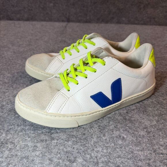 Veja Esplar Laces US Size 6 EUR 37 Blue White Neon Green - Picture 1 of 7